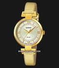 Casio LTP-E403GL-9AVDF Enticer Ladies Gold Dial Gold Leather Strap-0