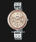 Casio General LTP-E406D-9AVDF Enticer Ladies Rose Gold Dial Stainless Steel Strap-0
