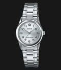 Casio General LTP-V001D-7BUDF Ladies Silver Dial Stainless Steel Band-0