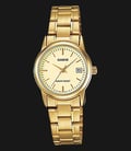 Casio General LTP-V002G-9AUDF Beige Dial Gold Stainless Steel Band-0