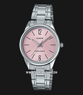 Casio General LTP-V005D-4BUDF Pink Dial Stainless Steel Band-0