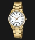Casio General LTP-V005G-7AUDF White Dial Gold Tone Stainless Steel Strap-0
