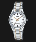 Casio General LTP-V005SG-7AUDF White Dial Dual Tone Stainless Steel Band-0