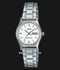 Casio General LTP-V006D-7B2UDF Ladies Analog White Dial Stainless Steel Band-0