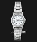 Casio General LTP-V006D-7BUDF Ladies Analog White Dial Stainless Steel Strap-0