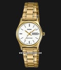 Casio General LTP-V006G-7BUDF Ladies White Dial Gold Tone Stainless Steel Strap-0