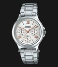 Casio General LTP-V300D-7A2UDF Analog Ladies Silver Dial Stainless Steel Strap-0