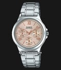 Casio LTP-V300D-9A2UDF Analog Ladies Rose Gold Dial Stainless Steel Strap-0