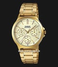 Casio General LTP-V300G-9AUDF Ladies Soft Gold Dial Gold Stainless Steel Strap-0