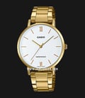 Casio General LTP-VT01G-7BUDF Ladies White Dial Gold Stainless Steel Band-0