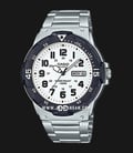 Casio General MRW-200HD-7BVDF White Dial Stainless Steel Band-0