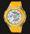 Casio Baby-G MSG Series MSG-400-9ADR Ladies Digital Analog Dial Yellow Resin Band-0