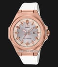 Casio Baby-G MSG Series MSG-S500G-7A2DR Ladies Tough Solar Rose Gold Dial White Resin Band-0