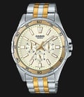 Casio General Enticer Series MTD-300SG-9AVDF Men Gold Dial Dual Tone Stainless Steel-0