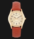 Casio General MTP-1094Q-9B Gold Dial Brown Leather Band-0