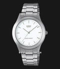 Casio MTP-1128A-7ARDF Enticer Men White Dial Stainless Steel Strap-0