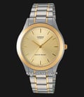 Casio General MTP-1128G-9ARDF Men Gold Dial Dual Tone Stainless Steel Strap-0