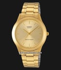 Casio General MTP-1128N-9ARDF Men Gold Dial Gold Stainless Steel Strap-0