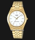 Casio General MTP-1129N-7ARDF Men White Dial Gold Stainless Steel Band-0