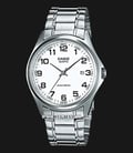 Casio General MTP-1183A-7BDF Enticer Men White Dial Stainless Steel Band-0