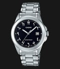 Casio General MTP-1215A-1B3DF Black Dial Stainless Steel Strap-0