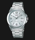 Casio General MTP-1215A-7ADF Enticer Men Silver Dial Stainless Steel Band-0