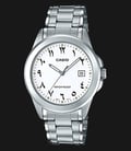 Casio General MTP-1215A-7B3DF White Dial Stainless Steel Band-0