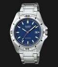 Casio MTP-1244D-2ADF Enticer Men Blue Dial Stainless Steel Strap-0