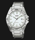 Casio General MTP-1244D-7ADF Enticer Men White Dial Stainless Steel Strap-0
