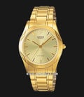Casio MTP-1275G-9ADF Enticer Men Gold Dial Gold Stainless Steel Strap-0
