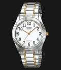 Casio General MTP-1275SG-7BDF Enticer Men White Dial Dual Tone Stainless Steel Strap-0
