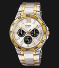 Casio MTP-1300SG-7AVDF Enticer Men Silver Dial Dual Tone Stainless Steel Strap-0