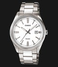 Casio General MTP-1302D-7A1VDF Men White Dial Stainless Steel Band-0