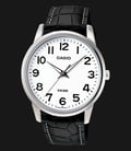 Casio General MTP-1303L-7BVDF White Dial Black Leather Band-0