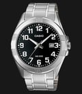 Casio General MTP-1308D-1BVDF Enticer Men Black Dial Stainless Steel Band-0