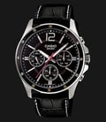 Casio General MTP-1374L-1AVDF Black Dial Black Leather Band-0
