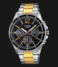 Casio MTP-1374SG-1AVDF Enticer Men Black Dial Dual Tone Stainless Steel Strap-0