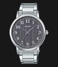 Casio General MTP-E145D-1BDF Enticer Men Analog Grey Dial Stainless Steel Strap-0