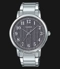 Casio MTP-E145D-1BVDF Enticer Men Grey Dial Stainless Steel Strap-0