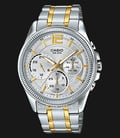 Casio General MTP-E305SG-9AVDF Men Silver Dial Dual Tone Stainless Steel Strap-0