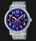 Casio General MTP-E309D-2BVDF Men Blue Dial Stainless Steel Strap-0