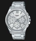 Casio General MTP-E315D-7AVDF Chronograph Men Silver Dial Stainless Steel Strap-0