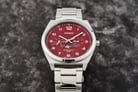 Casio General MTP-M300D-4AVDF Men Moon Phase Red Dial Stainless Steel Band-6