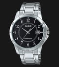 Casio General MTP-V004D-1BUDF Black Dial Stainless Steel Band-0