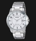 Casio General MTP-V004D-7BUDF Men Analog White Dial Stainless Steel Band-0