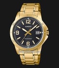 Casio General MTP-V004G-1BUDF Men Black Dial Gold Stainless Steel Band-0
