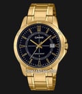Casio General MTP-V004G-1CUDF Black Dial Gold Stainless Steel Band-0