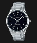 Casio General MTP-V005D-1BUDF Men Black Dial Stainless Steel Band-0