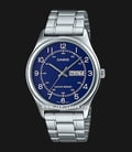 Casio General MTP-V006D-2BUDF Blue Dial Stainless Steel Band-0
