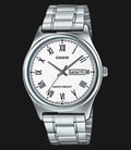 Casio General MTP-V006D-7BUDF White Dial Stainless Steel Band-0